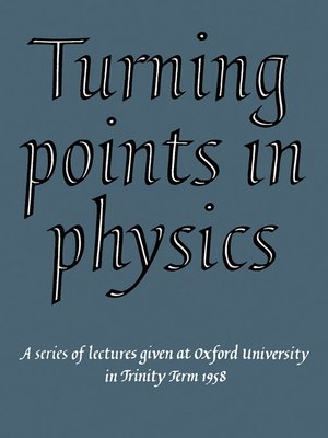 cover image of Turning Points in Physics